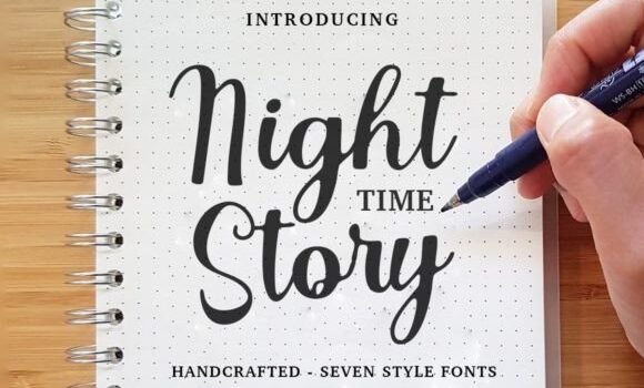 Night Time Story Font - Featured Image