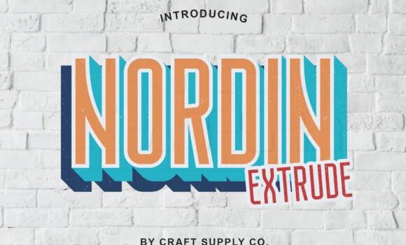 Nordin Extrude Family Font - Featured Image