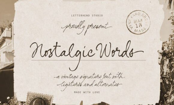 Nostalgic Words Font - Featured Image