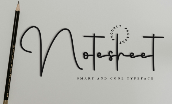 Notesheet Font Fonts Free Download Notesheet Font - Featured Image