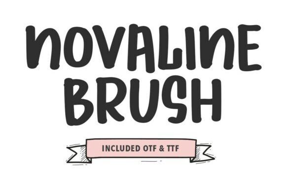 Novaline Brush Font - Featured Image