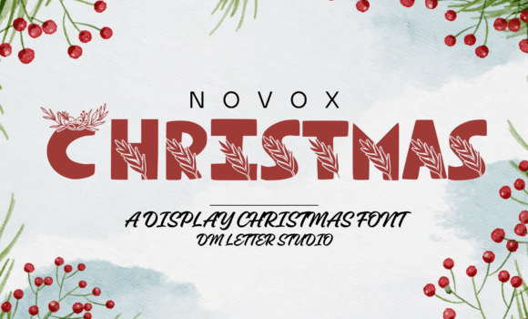 Novox Christmas Font - Featured Image
