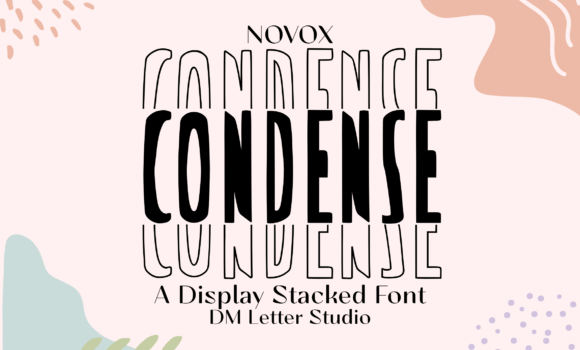 Novox Condense Stacked Font - Featured Image