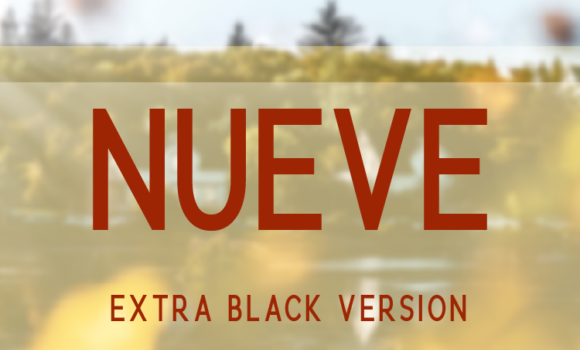 Nueve Extra Black Font - Featured Image