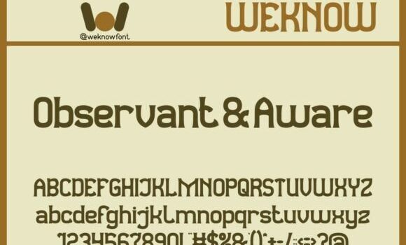 Observant and Aware Font - Featured Image