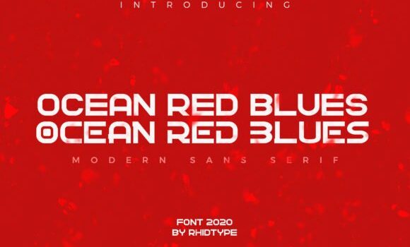 Ocean Red Blues Font - Featured Image