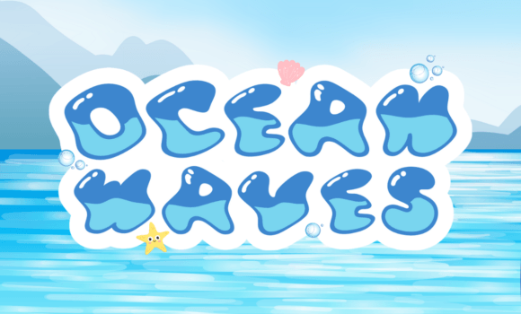 Ocean Waves Font - Featured Image
