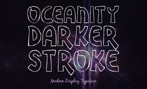 Oceanity Darker Stroke Font - Featured Image