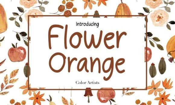 Orange Flower Font - Featured Image