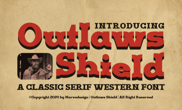 Outlaws Shield Font - Featured Image