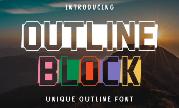 Outline Block Font Fonts Free Download Outline Block Font - Featured Image