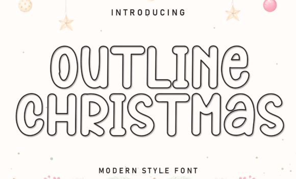 Outline Christmas Font Fonts Free Download Outline Christmas Font - Featured Image