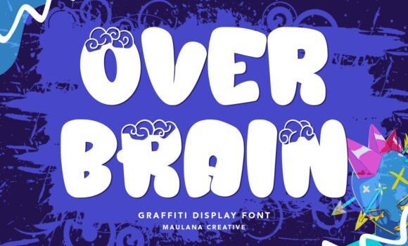 Over Brain Graffiti Font - Featured Image