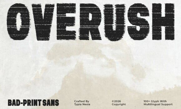 Overush Font - Featured Image