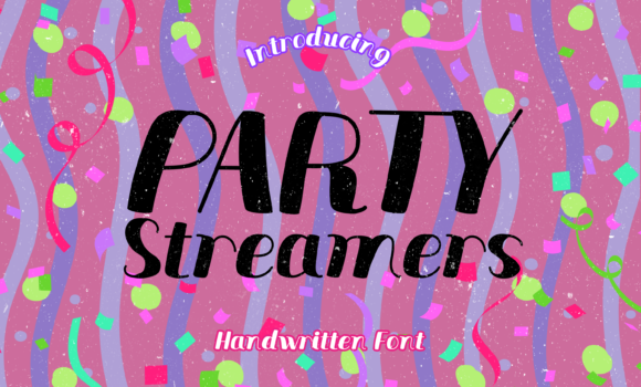 Party Streamers Font - Featured Image