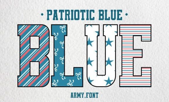 Patriotic Blue Font Fonts Free Download Patriotic Blue Font - Featured Image