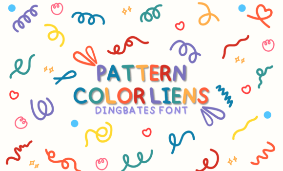 Pattern Color Lines Font - Featured Image