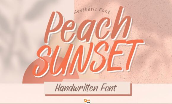 Peach Sunset Font - Featured Image