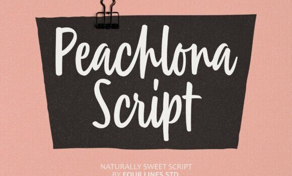 Peachlona Script Font - Featured Image