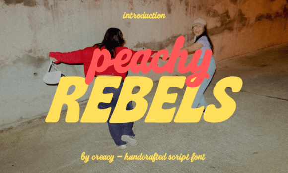 Peachy Rebels Font - Featured Image