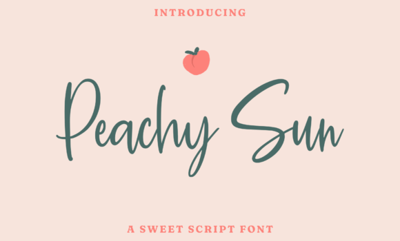 Peachy Sun Font - Featured Image