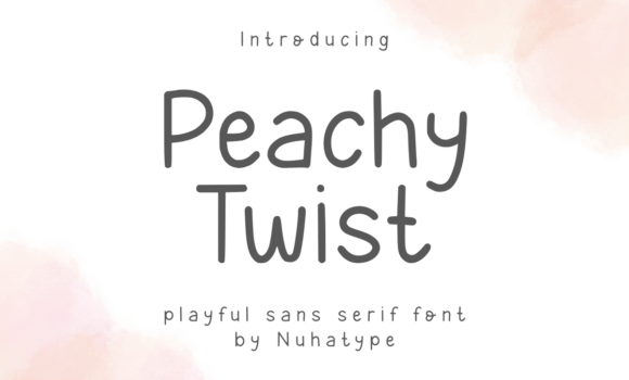 Peachy Twist Font - Featured Image