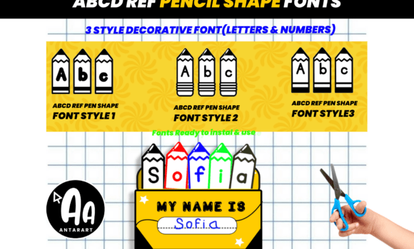 Pencil Shape Box Template Font - Featured Image