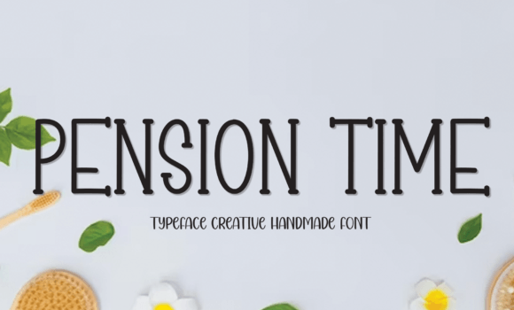 Pension Time Font - Featured Image