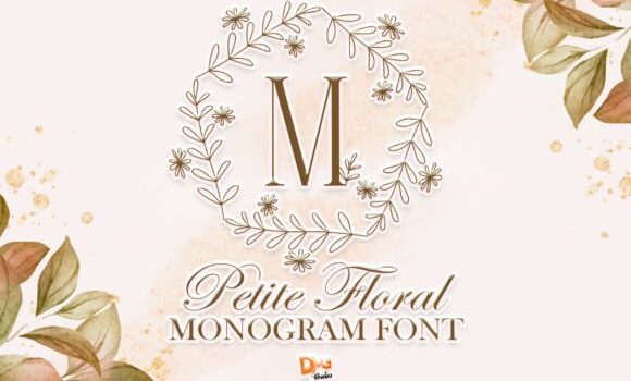 Petite Floral Monogram Font Fonts Free Download Petite Floral Monogram Font - Featured Image