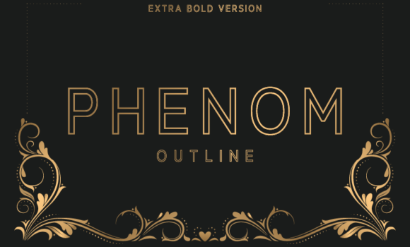Phenom Outline Extra Bold Font - Featured Image