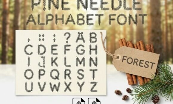 Pine Needle Font - Featured Image