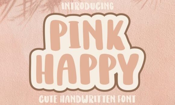 Pink Happy Font - Featured Image