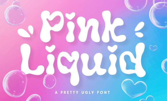 Pink Liquid Font - Featured Image