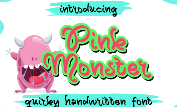 Pink Monster Font - Featured Image