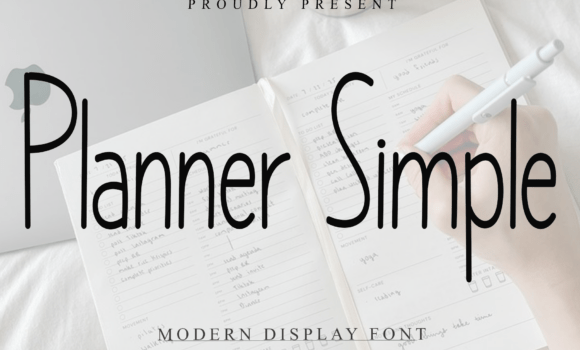 Planner Simple Font - Featured Image