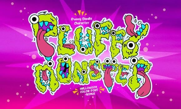 Pluffy Monster Font - Featured Image
