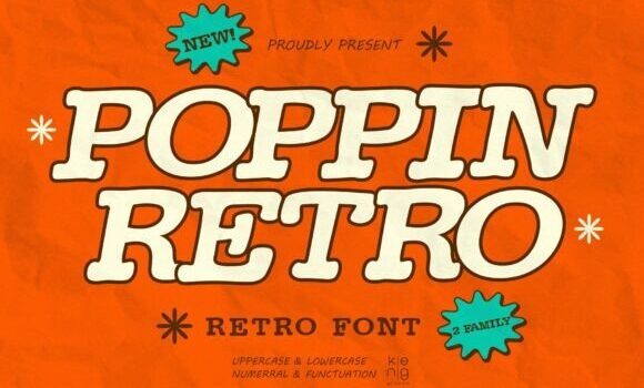 Poppin Retro Font - Featured Image