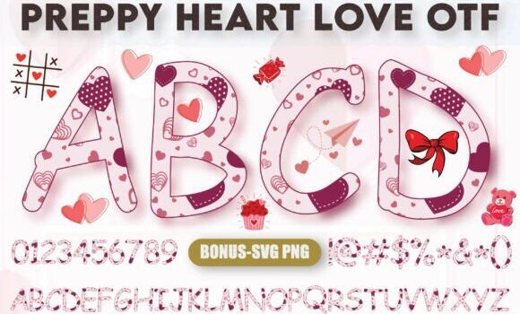 Preppy Heart Love Font - Featured Image