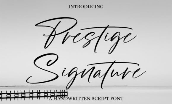 Prestige Signature Font - Featured Image