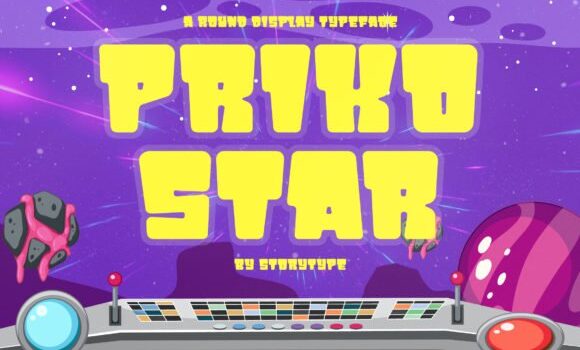 Priko Star Font - Featured Image