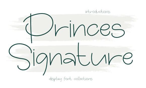 Princes Signature Font - Featured Image
