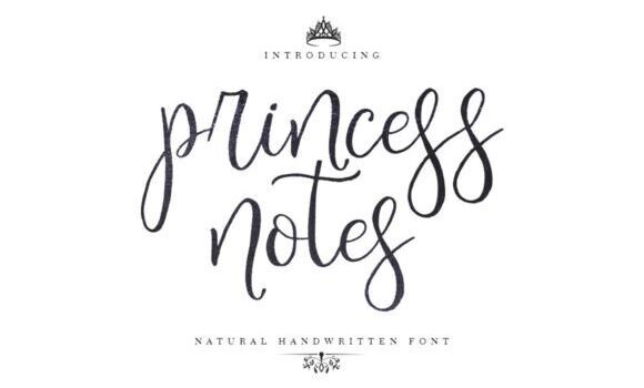 Princess Notes Font - Featured Image