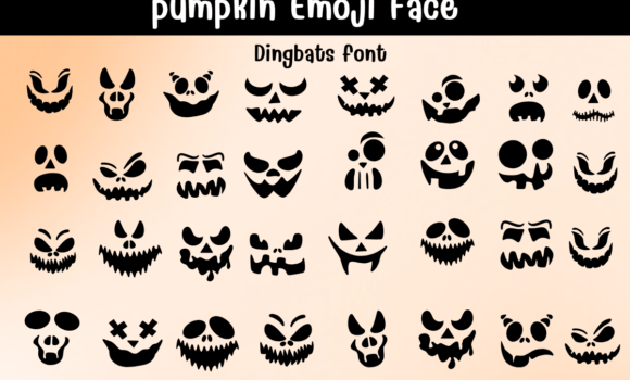 Pumpkin Emoji Face Font - Featured Image
