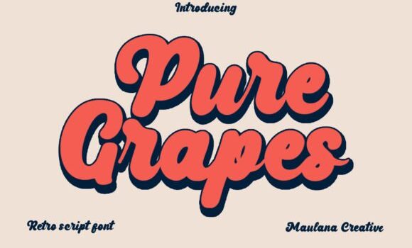 Pure Grapes Font - Featured Image