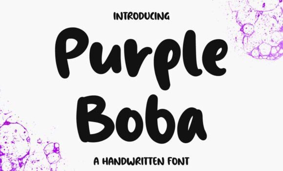 Purple Boba Font Fonts Free Download Purple Boba Font - Featured Image