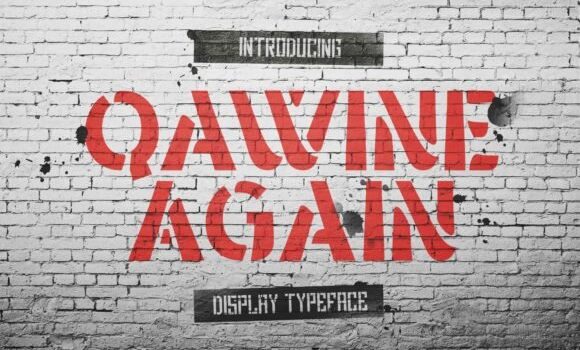 Qawine Again Font - Featured Image