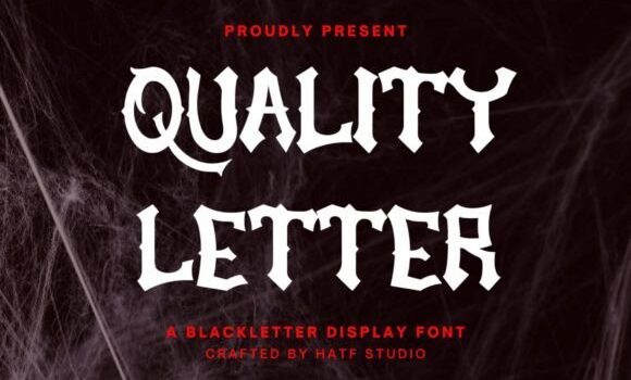 Quality Letter Font Fonts Free Download Quality Letter Font - Featured Image