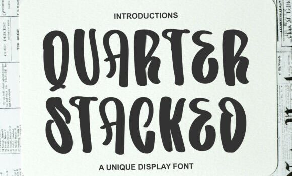 Quarter Stacked Font - Featured Image