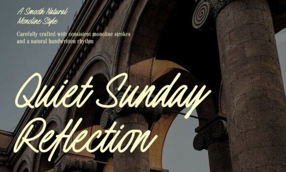 Quiet Sunday Reflection Font Fonts Free Download Quiet Sunday Reflection Font - Featured Image