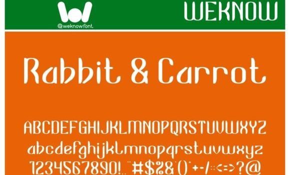 Rabbit and Carrot Font - Featured Image